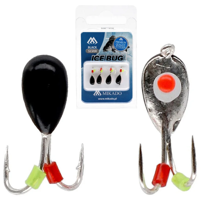 

Мормышка рыболовная Mikado Ice Bug 4 мм 0.85 г 4 шт Вlack/Silver