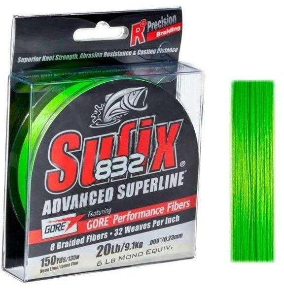 

Шнур рыболовный Sufix 832 120 м 0.10 мм 5.9 кг Neon Lime