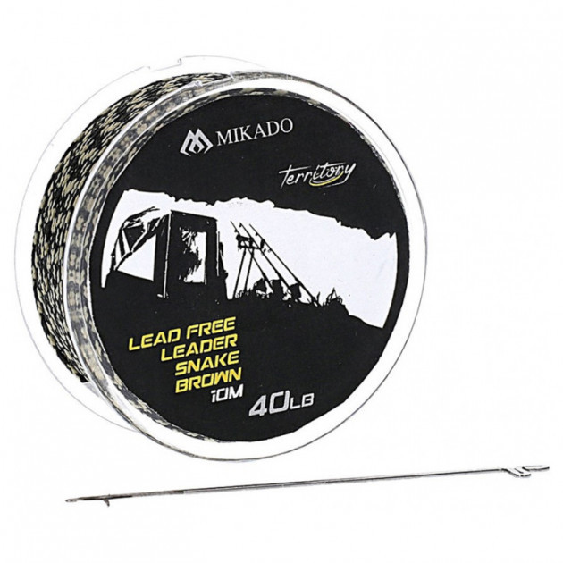 

Материал для рыбалки с иглой Mikado Lead Free Leader 10 м 40 lbs Gray/Brown