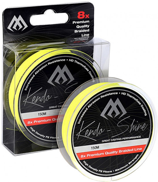 

Шнур рыболовный Mikado Kendo Shine Braid 150м 0,12мм 9,62кг fluo Yellow