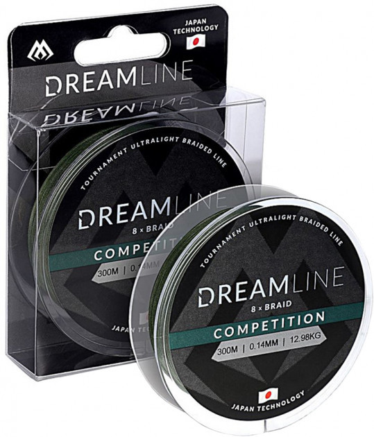 

Шнур рыболовный Mikado Dream Line Competition 300 м 0.14 мм 12.98 кг Green
