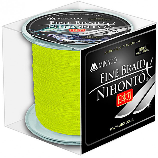

Шнур рыболовный Mikado Nihonto Fine Braid 300 м 0.35 мм 33.40 кг fluo Yellow
