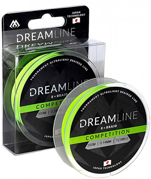 

Шнур рыболовный Mikado Dream Line Competition 300 м 0.16 мм 15.54 кг fluo Green