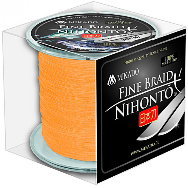 

Шнур рыболовный Mikado Nihonto Fine Braid 300 м 0.40 мм 34.90 кг Orange