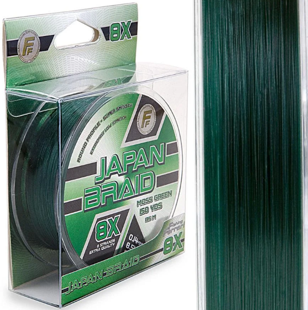 

Шнур рыболовный Lineaeffe FF Japan Braid 8 X Moss 135 м 150 yds 0.25 мм FishTest-18.00 кг Green