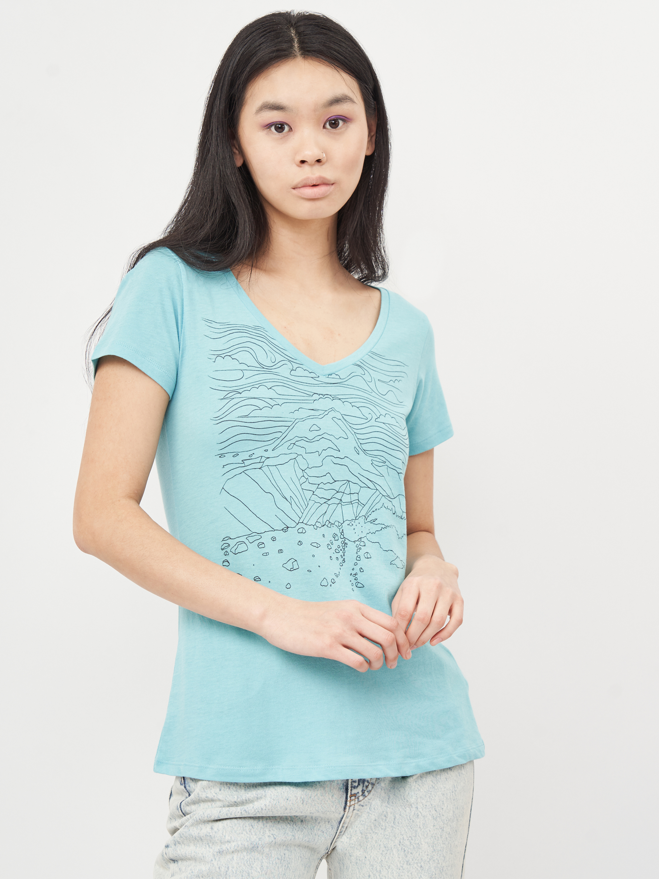 

Футболка Columbia Hidden Lake V Neck Tee 1885931-481 XS