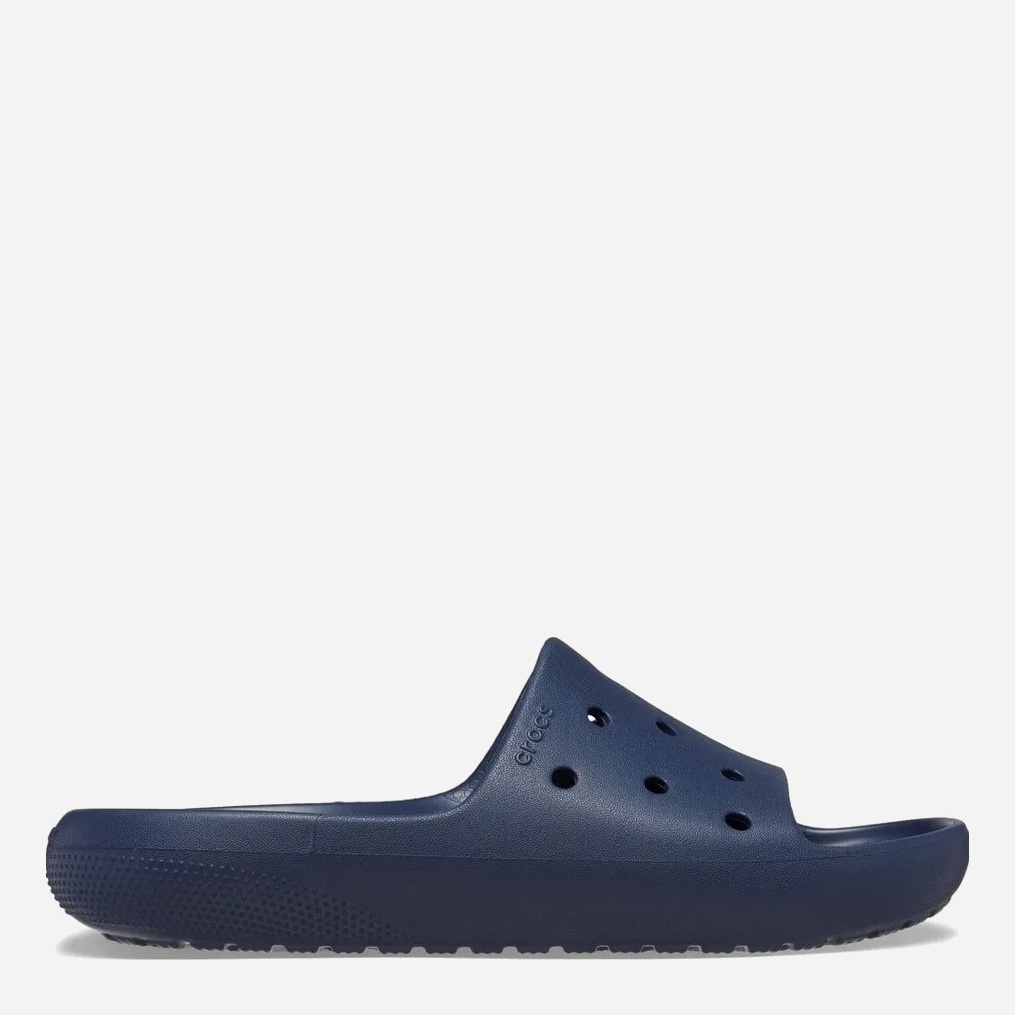 Акція на Чоловічі шльопанці для пляжу Crocs Classic Slide v2 209401-410 43-44 (M10/W12) 28 см Темно-сині від Rozetka