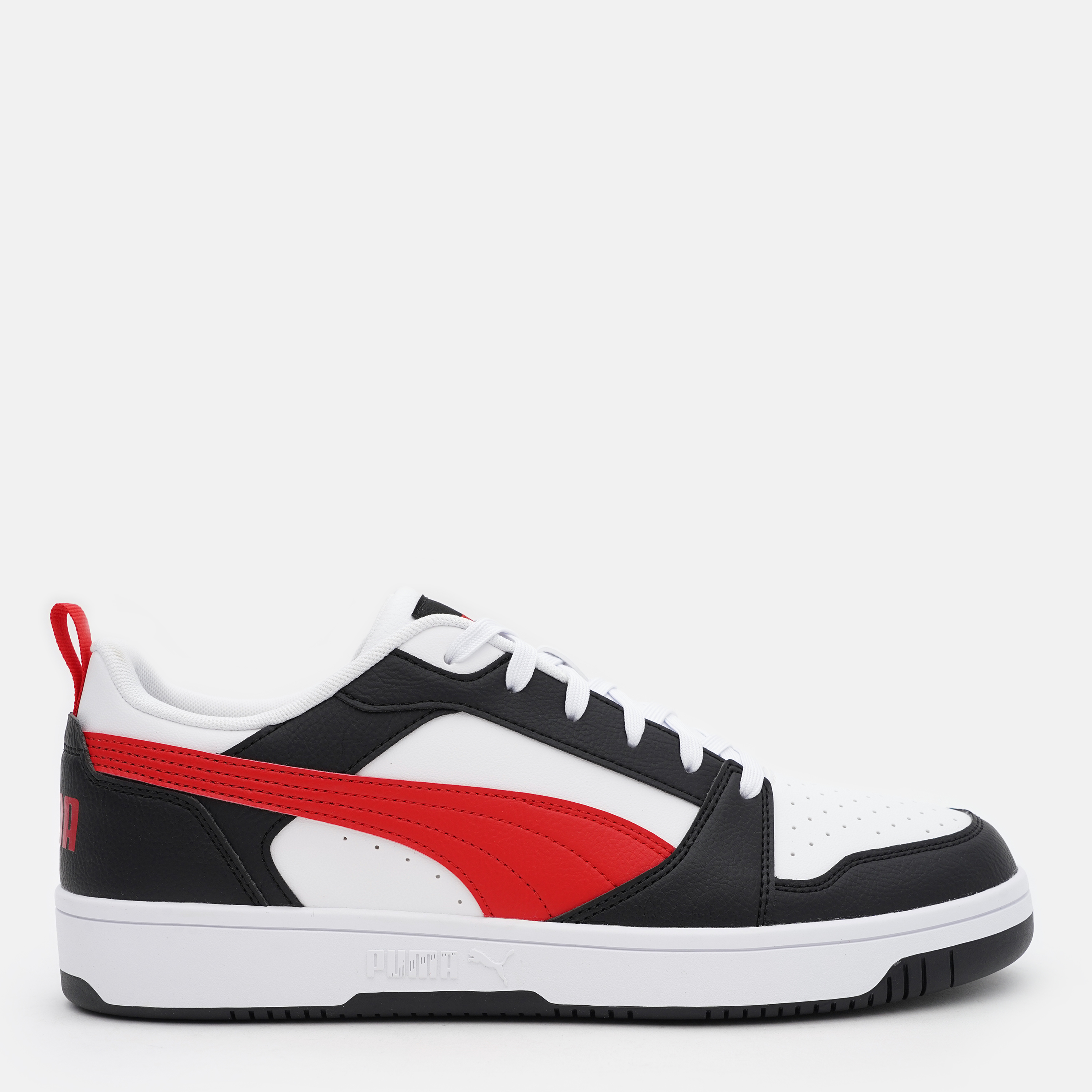 Акція на Чоловічі кеди низькі Puma Rebound V6 Low 39232804 43 (9UK) 28 см Puma White-For All Time Red-Puma Black від Rozetka