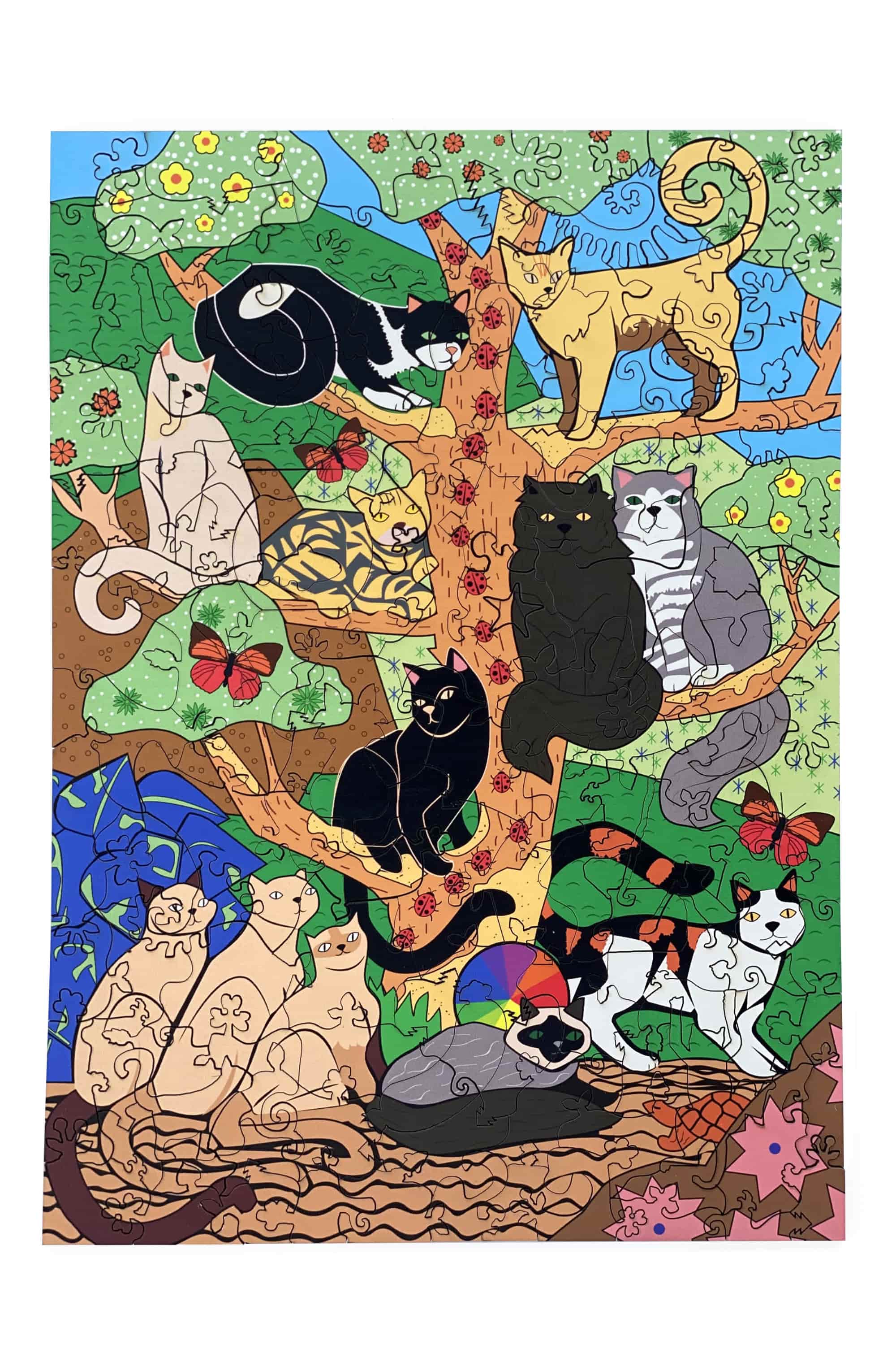 

Детский Деревянный пазл Funny Cats Leechee 20x29 см Разноцветный 000147738