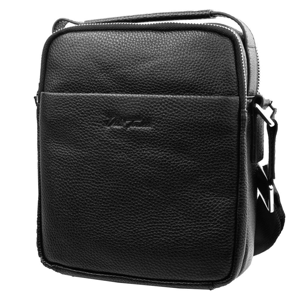 

Мужская кожаная борсетка (VT-6406A-black) Vito Torelli 18х21х7 см Черный 000145529