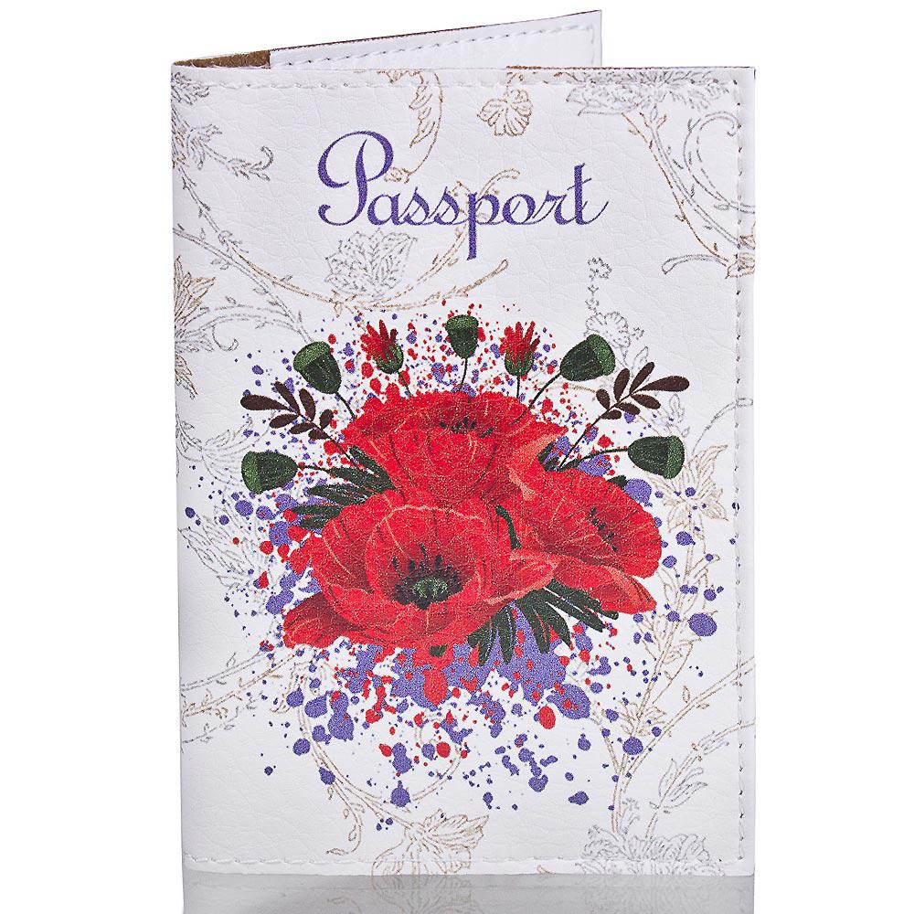 

Женская обложка для паспорта (KRIV008) Passporty 9,5х13,5х0,5 см Белый 000145692