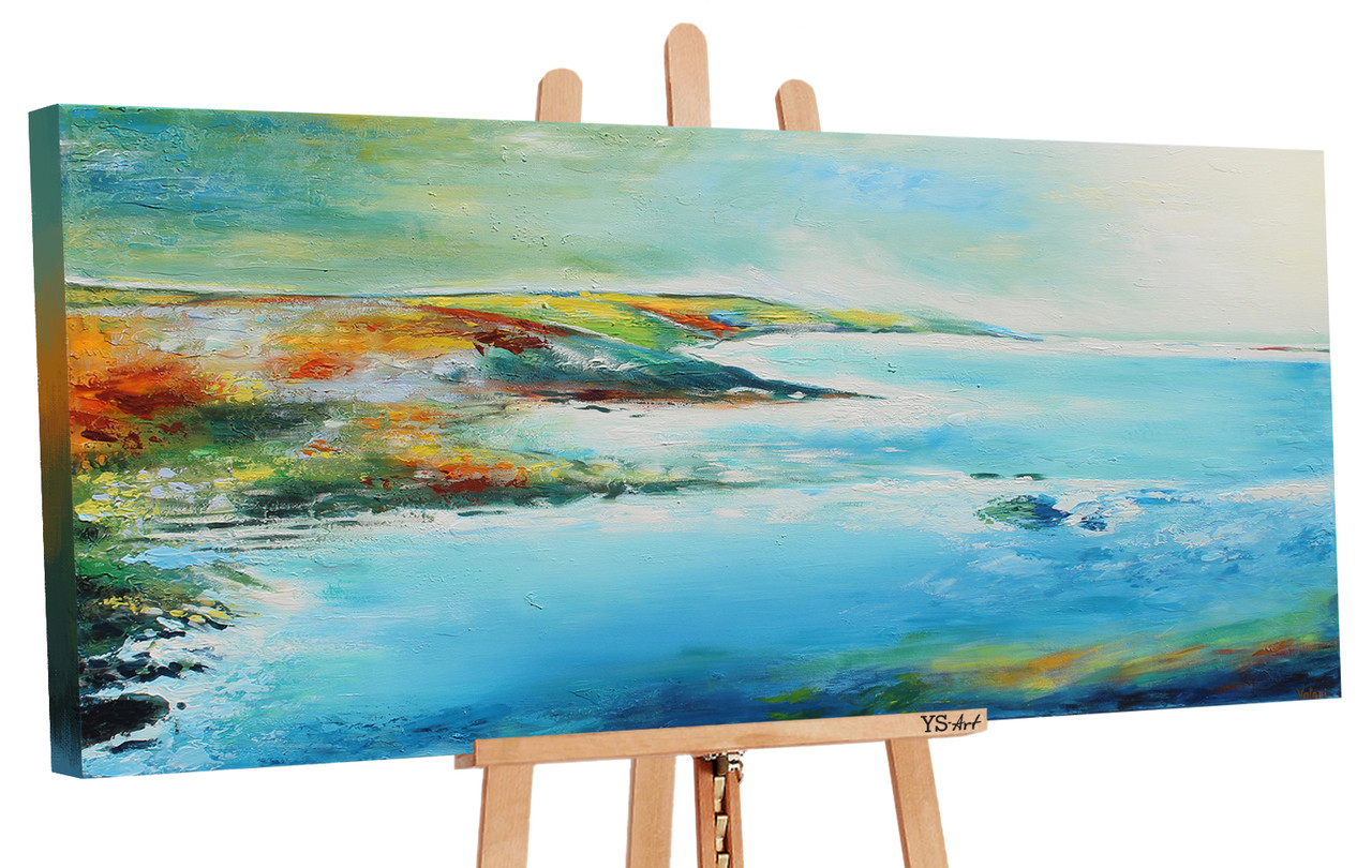 

100% Рисованая картина акриловыми красками на холсте YS-Art 115х50см