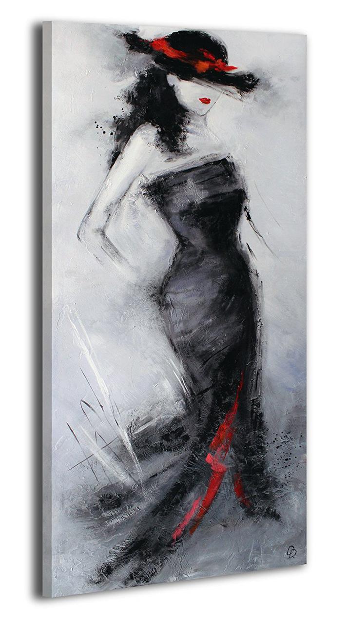 

100% Рисованая картина акриловыми красками на холсте YS-Art 50х115см