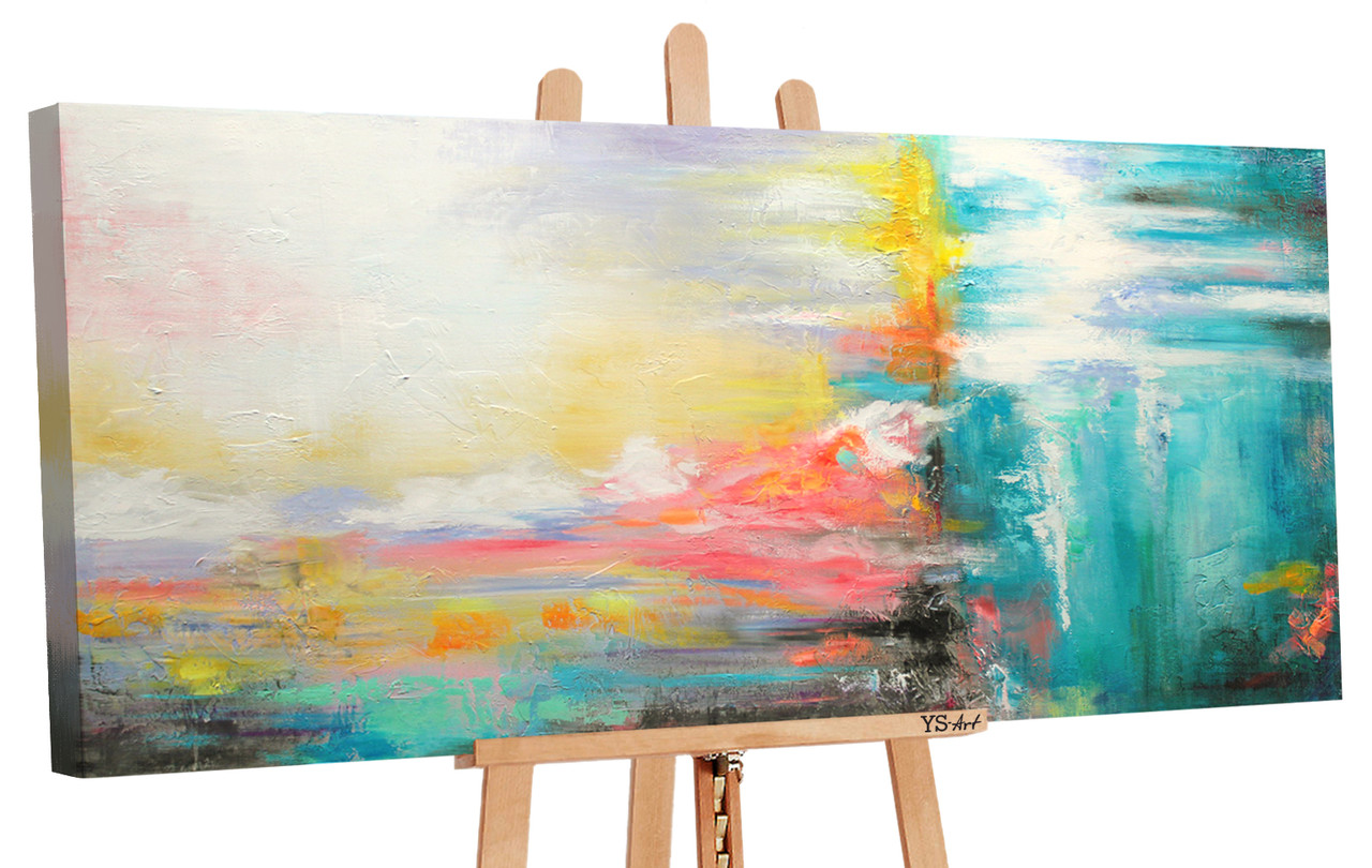 

100% Рисованая картина акриловыми красками на холсте YS-Art 115х50см