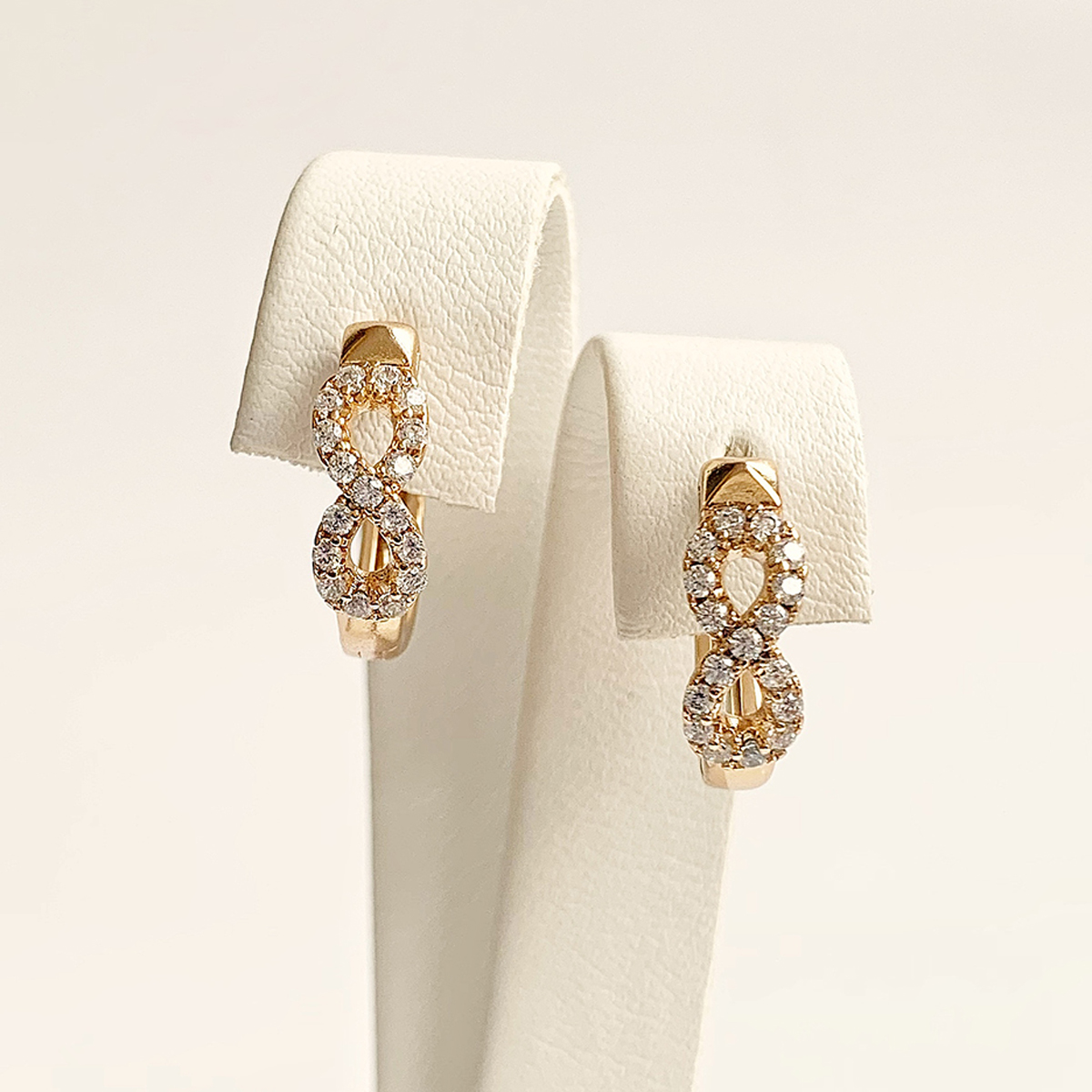 

Серьги Xuping из медицинского золота, белые фианиты, позолота 18K, 24847