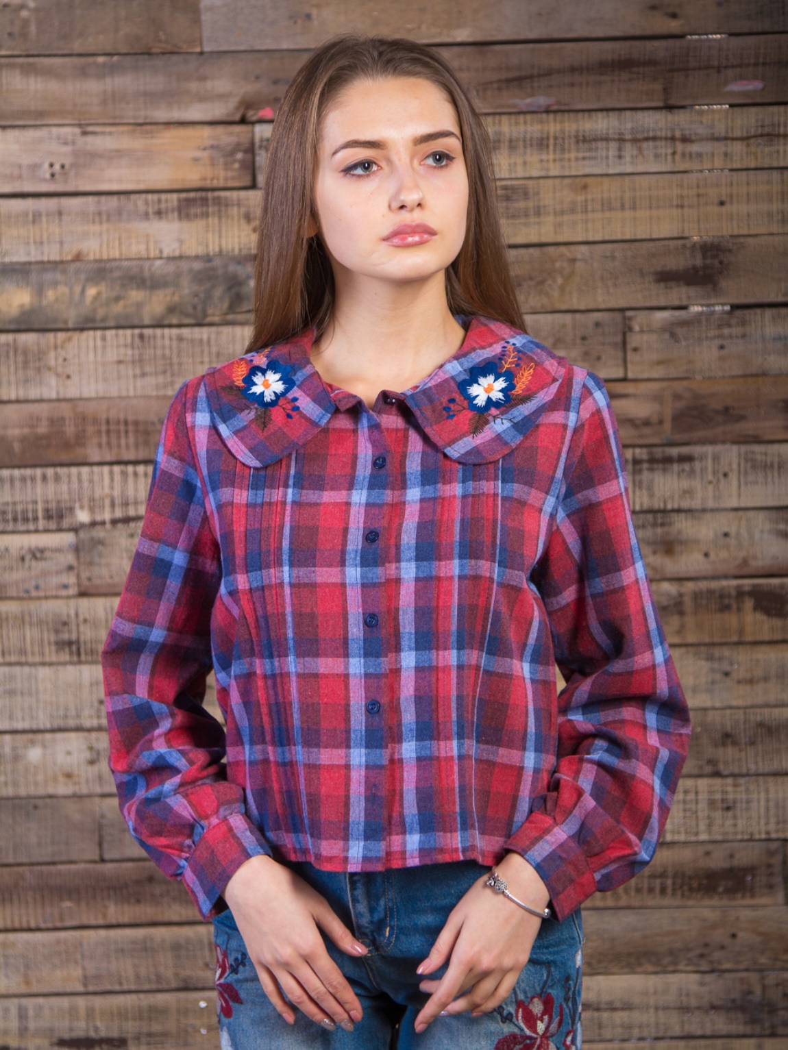 

Рубашка BEBE PLUS 22045  Клетка, Рубашка BEBE PLUS 22045 L Клетка