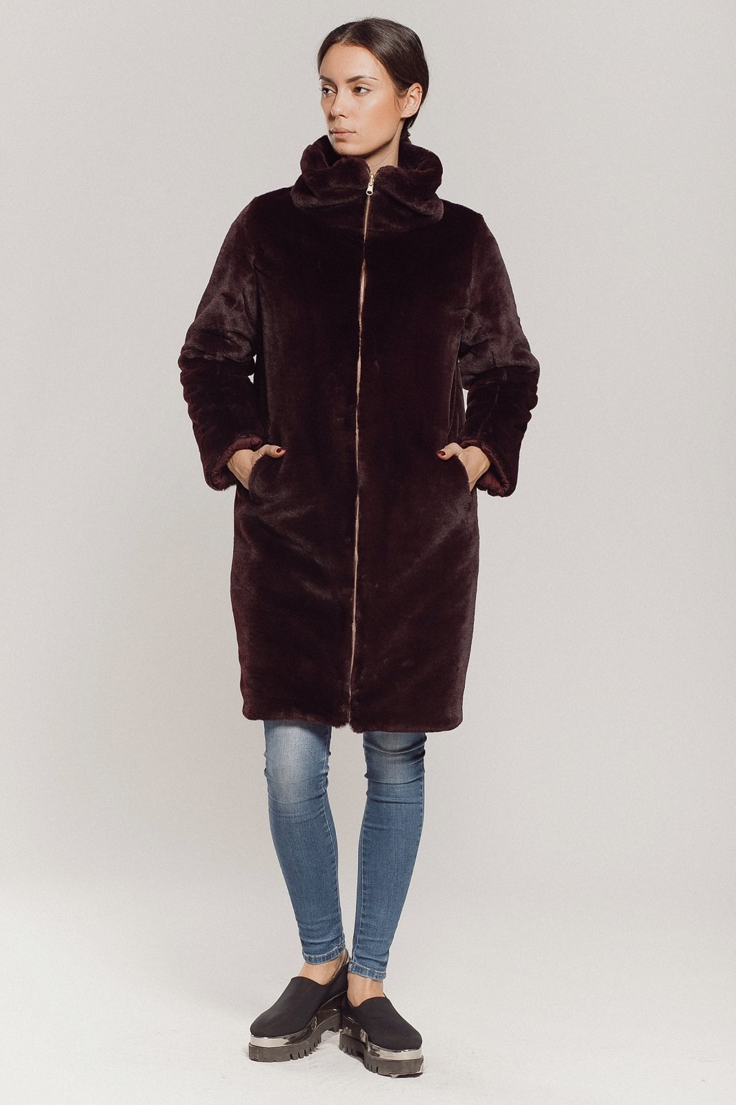 

Пальто/двусторонне Esmeralda 40 Бордовый (7225)
