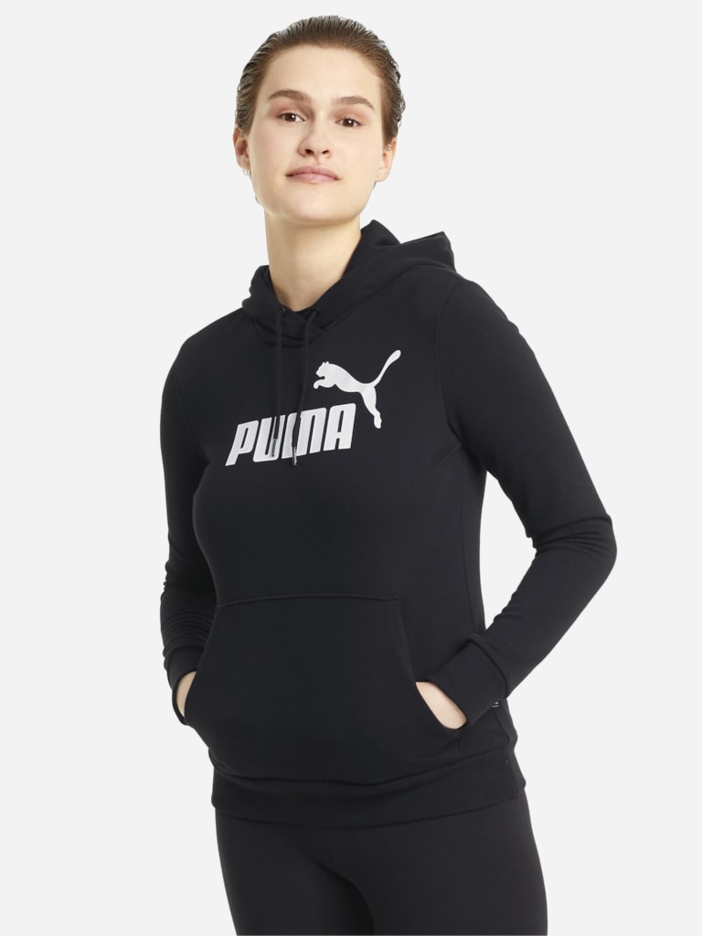 Акція на Худі жіноче Puma Ess Logo Hoodie Tr 58679101 2XL Чорне від Rozetka