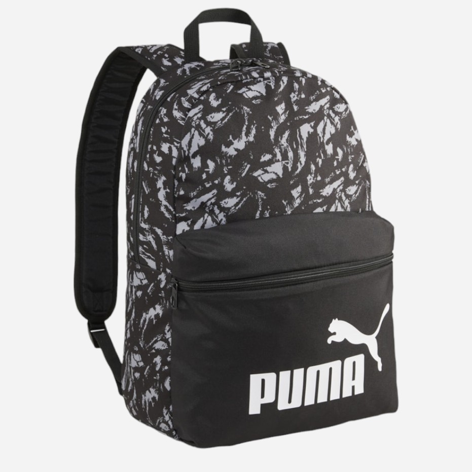 Акція на Рюкзак спортивний тканинний 22 л Puma Phase Aop Backpack 7994807 Чорний від Rozetka