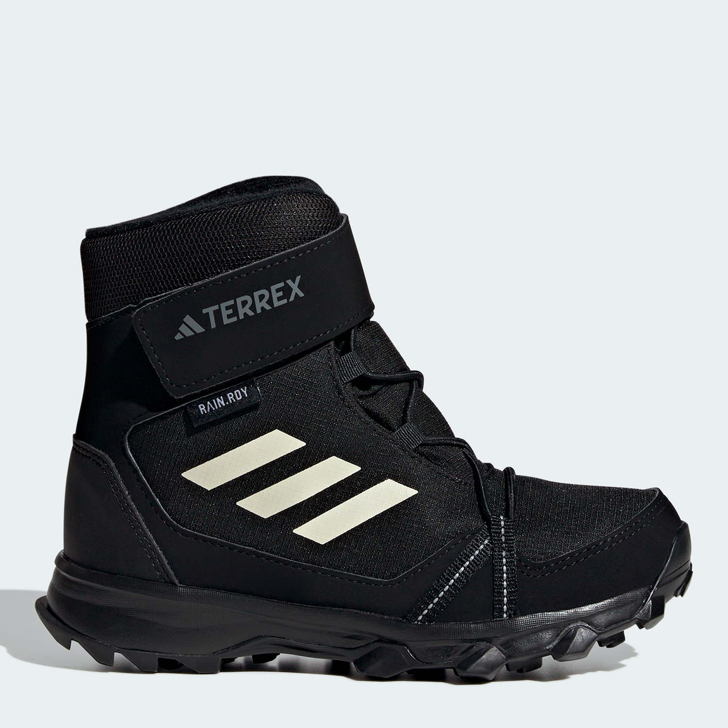 Акція на Дитячі зимові черевики для хлопчика Adidas Terrex Snow Cf R.Rdy K IF7495 28 Чорні від Rozetka