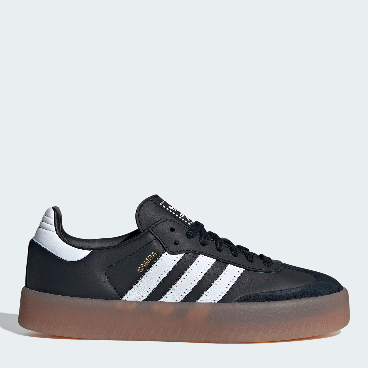 Акція на Жіночі кеди низькі Adidas Samba W JI1350 39.5 (6UK) 24.5 см Cblack/Ftwwht/Goldmt від Rozetka