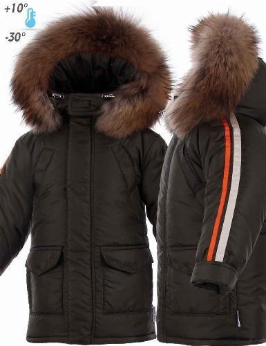 

Зимняя куртка с эко опушкой GENTLEMAN Pilguni P2937E 128 см хаки