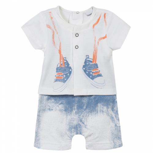 

Комплект 3Pommes komplekt-futbolka-i-kombinezon-3f33001baby 68 см синий