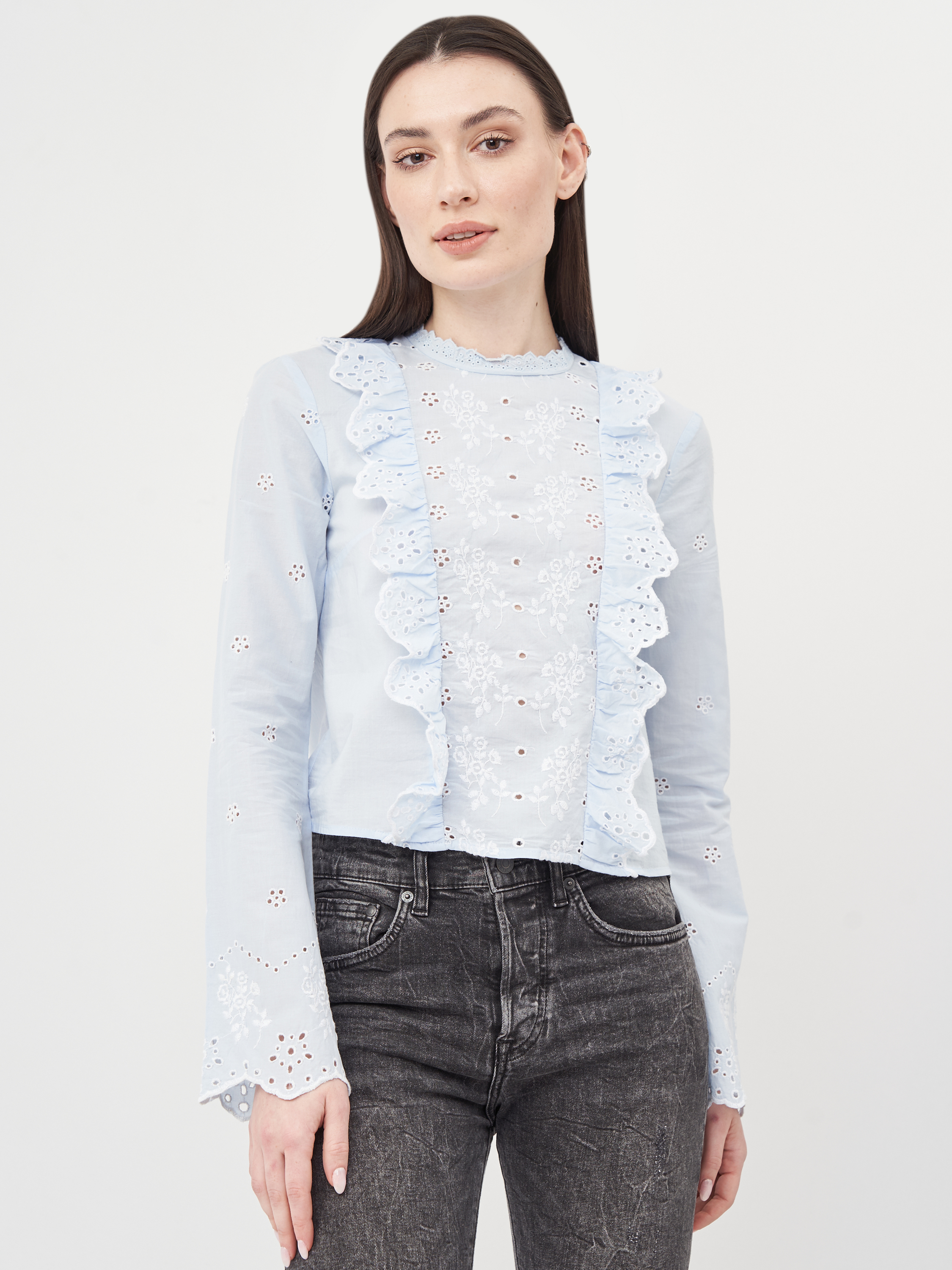 

Блузка H&M KK6073707 32 Голубая