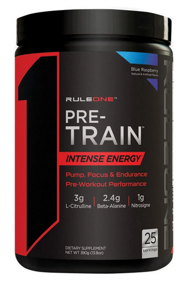 

Предтренировочные комплексы Rule 1 Pre Train 2.0 - 390 г - Голубая малина