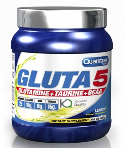 

Глютамин Quamtrax Gluta 5 - 400 г - клубника/банан