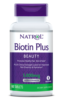 

Добавки для кожи, волос, ногтей Natrol Biotin Plus - 60 таб