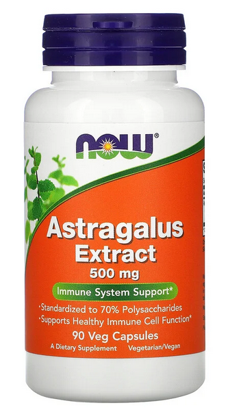 

Добавки для иммунитета NOW Foods Astragalus Extract 70% 500 мг - 90 веган капс