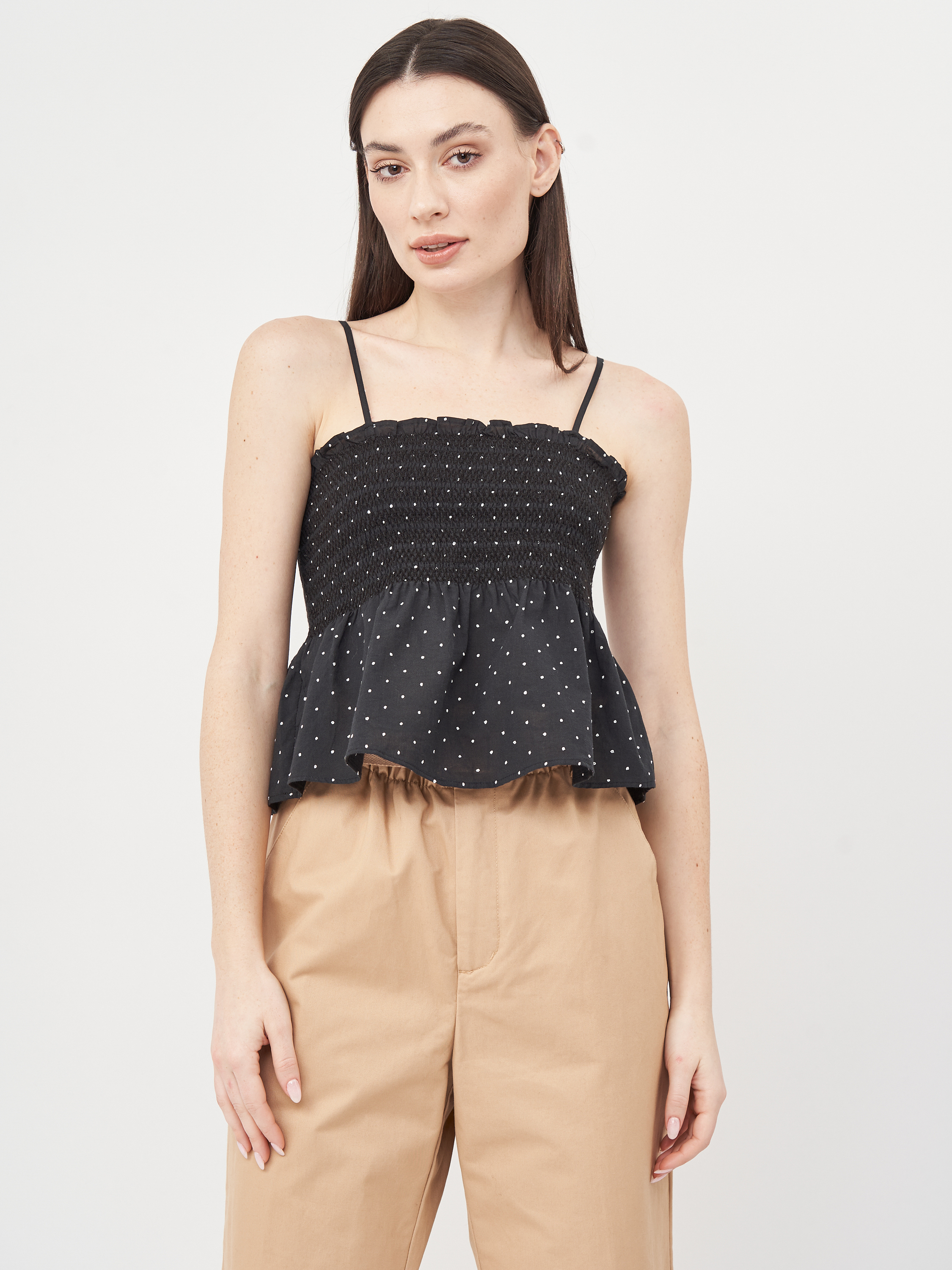 

Топ H&M KK6716948 40 Черный в горошек