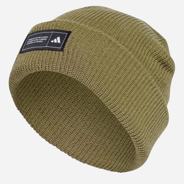 Акція на Шапка Adidas Ess Beanie Cuff IY5257 56 Зелена від Rozetka