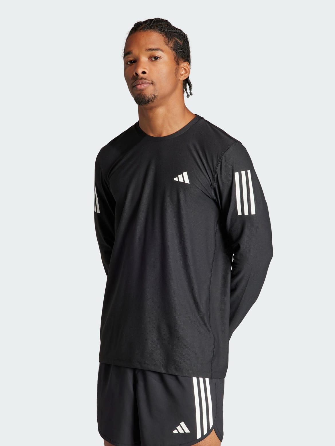 Акція на Лонгслів чоловічий Adidas Otr B Ls IN1486 XL Чорний від Rozetka