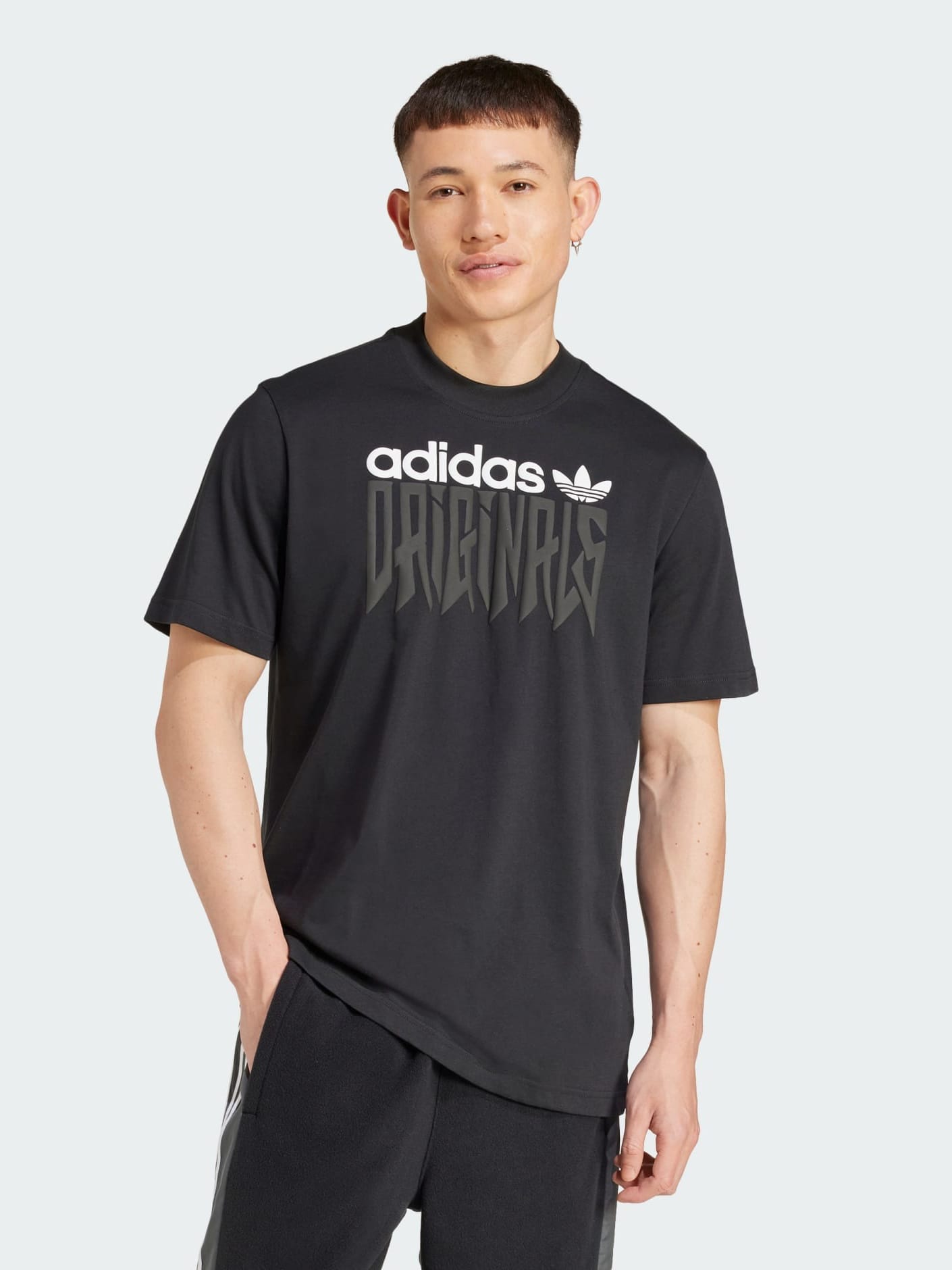 Акція на Футболка бавовняна чоловіча Adidas Originals Grfx Tee Loose IZ4831 S Чорна від Rozetka