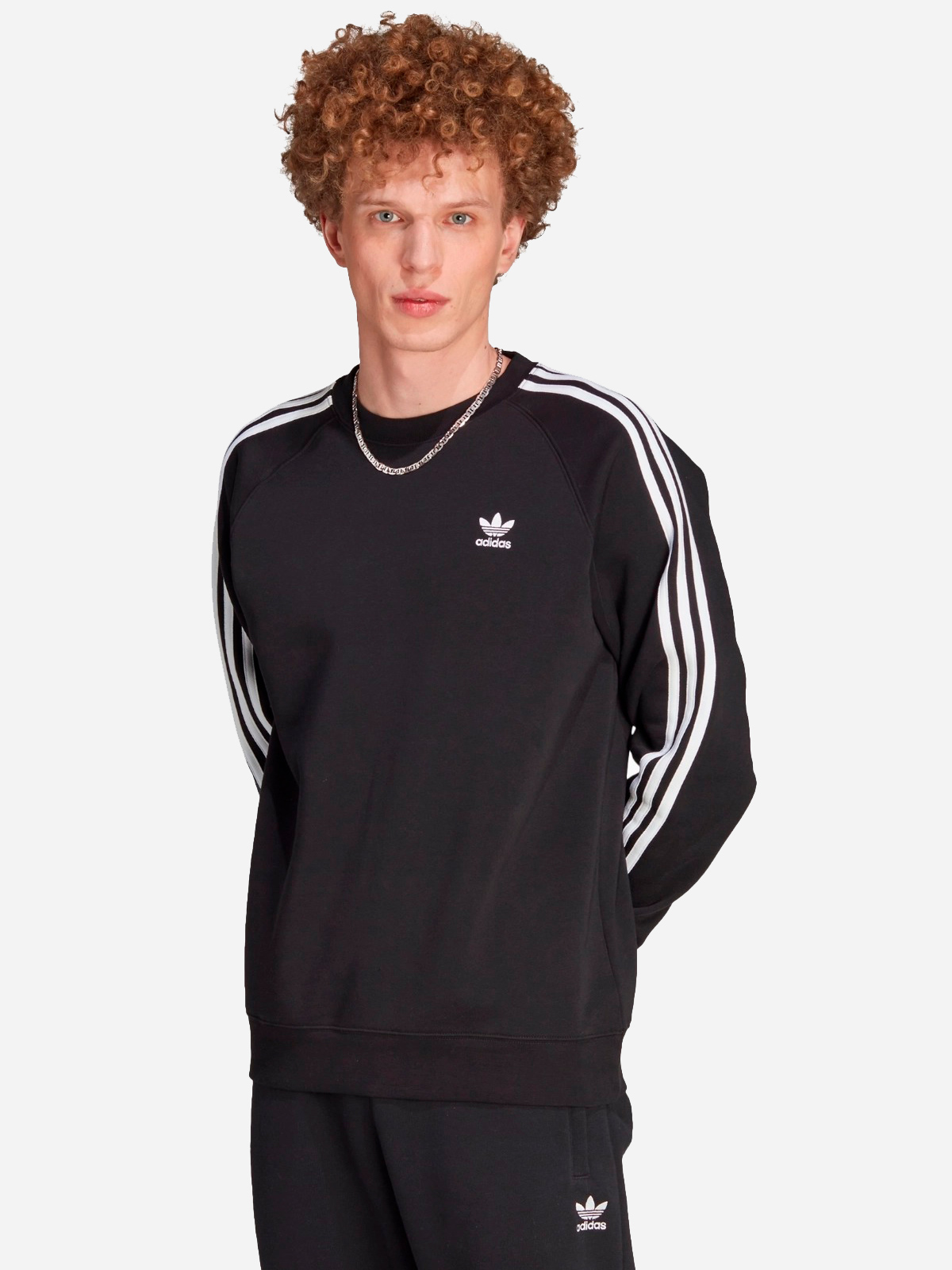 Акція на Світшот чоловічий Adidas Originals 3-Stripes Crew IM2087 2XL Чорний від Rozetka