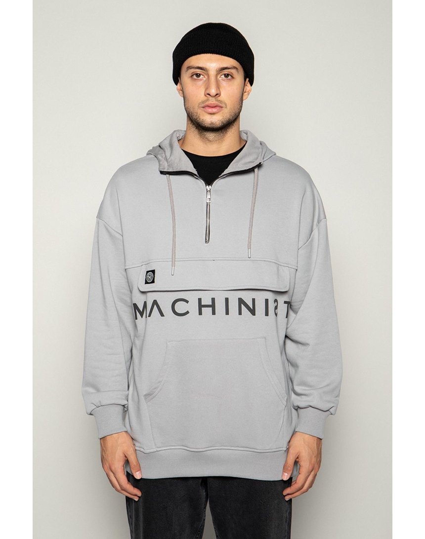 

Толстовка Machinist с капюшоном и принтом M серая (M3199 grеy)