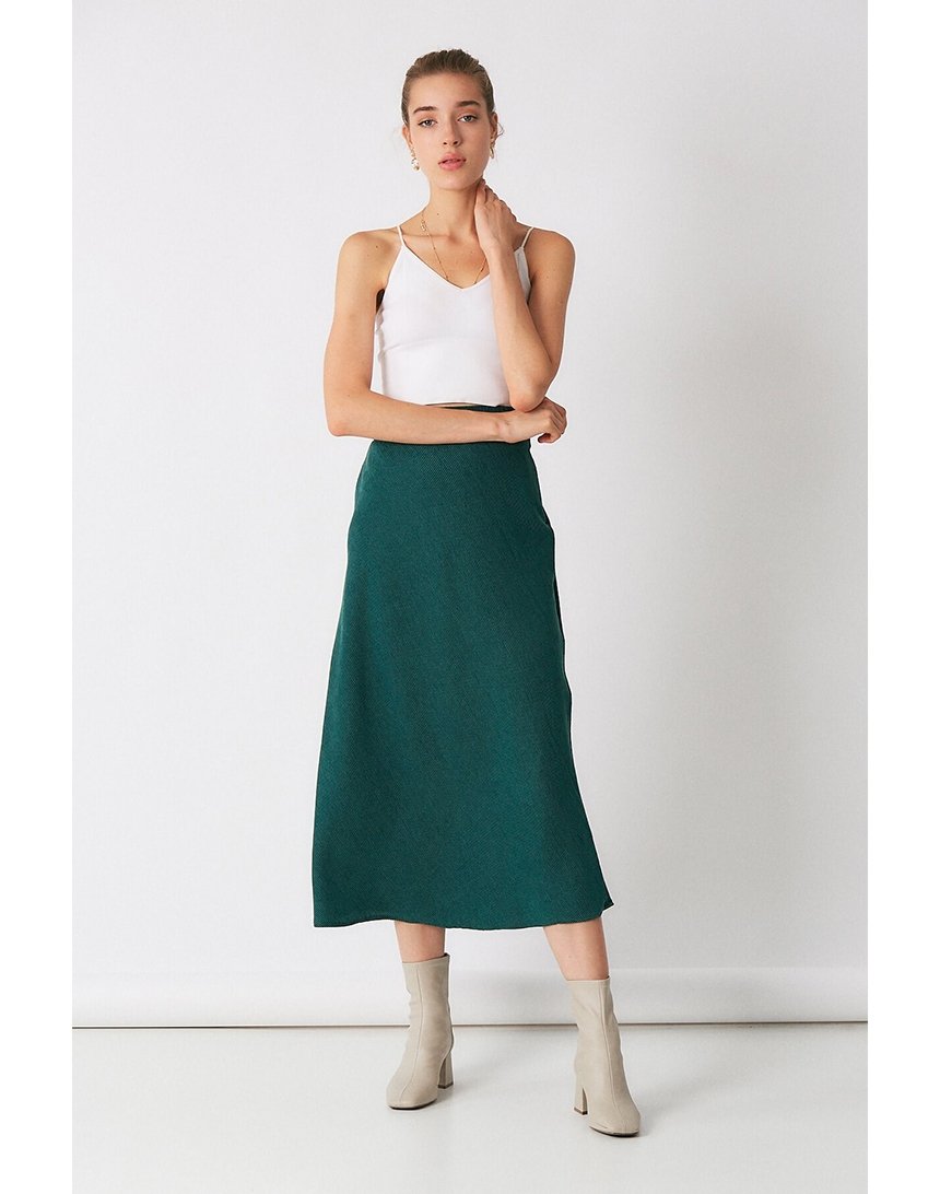 

Юбка миди Robin в минималистическом стиле 40 (L) изумрудная (М33010 emerald)