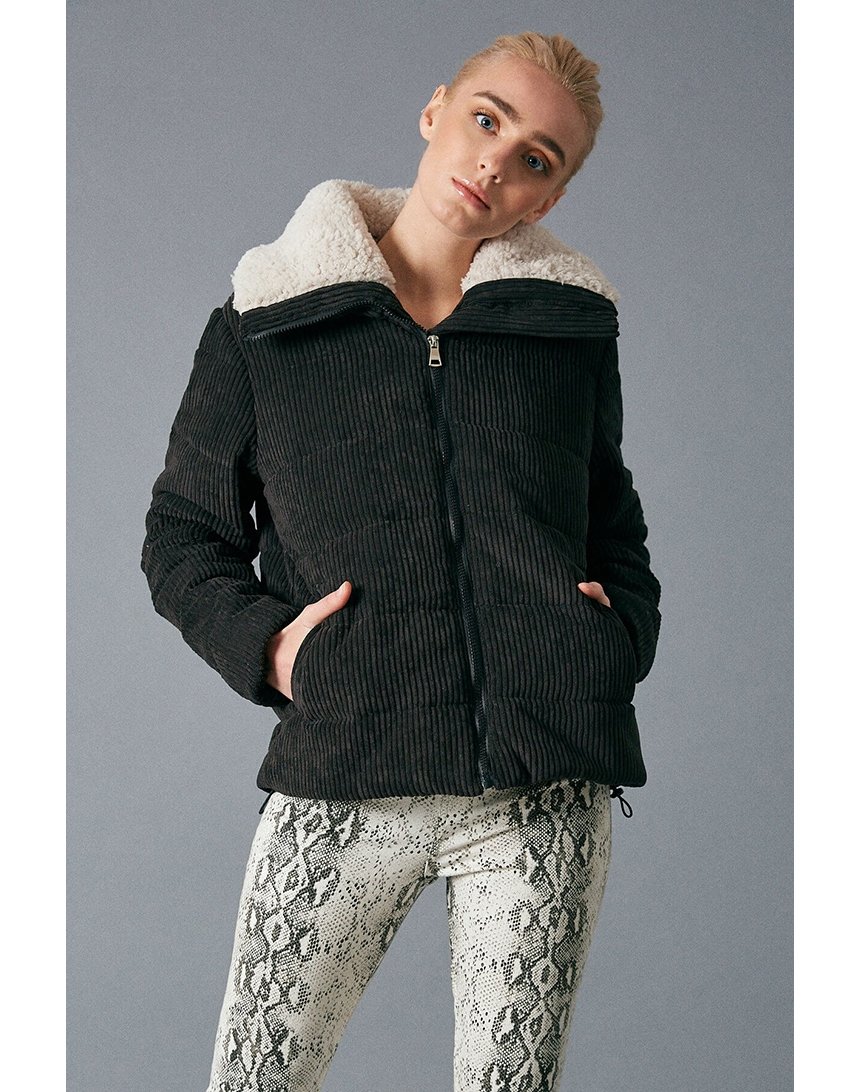 

Куртка Robin вельветовая с отложным воротником 38 (M) чёрная (D89337 black)