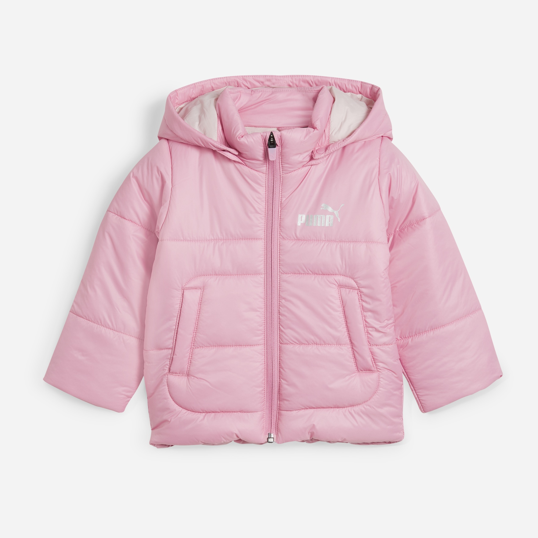 Акція на Дитяча демісезонна стьобана куртка для дівчинки Puma Minicats Hooded Padded Jacket 67597148 98 см Mauved Out від Rozetka