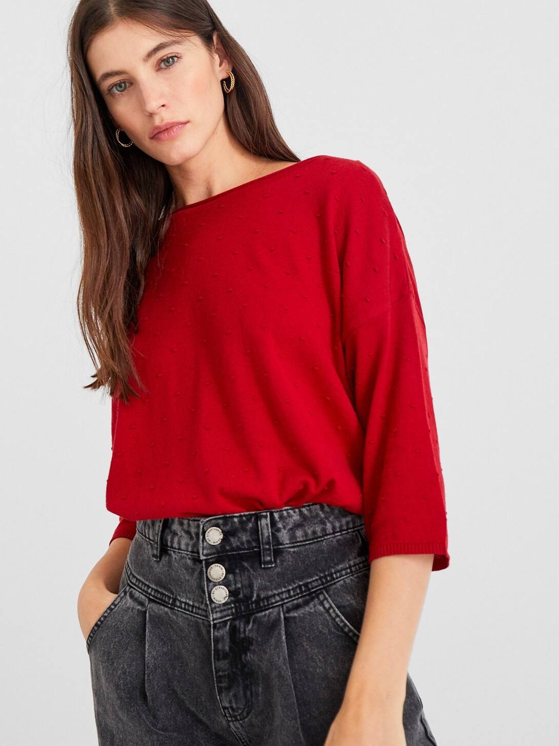 

Джемпер Stradivarius 05068100100 S Красный