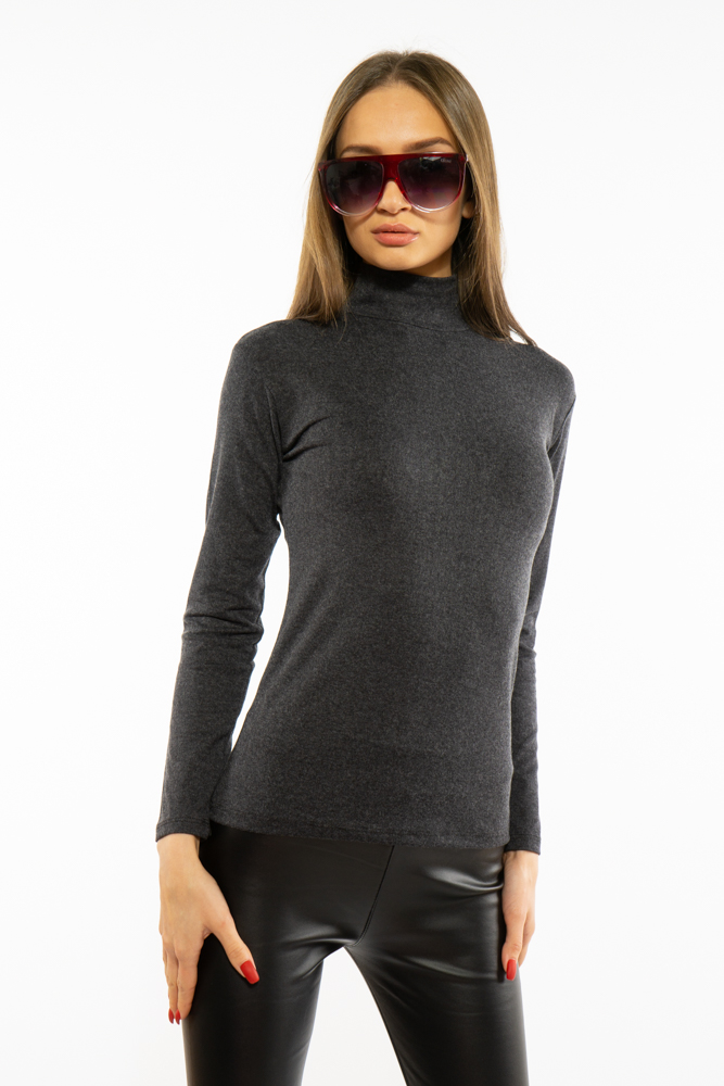 

Гольф женский однотонный Time of Style 620F001 - Графит, Гольф женский однотонный Time of Style 620F001 XS-S Графит