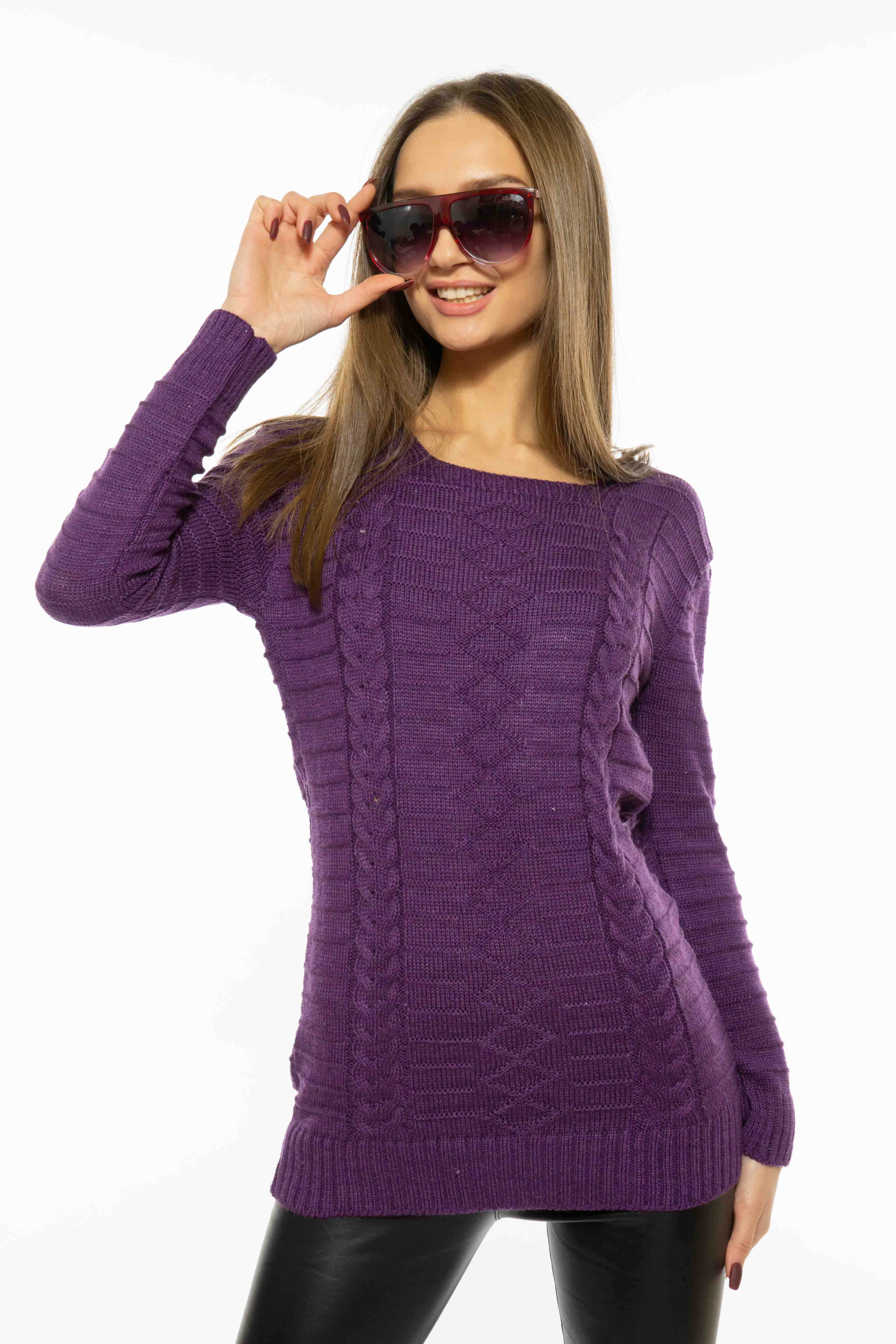 

Свитер женский в стиле Casual Time of Style 85F204 S-M Фиолетовый