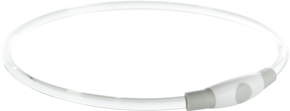 

Ошейник Trixie Flash Light Ring USB светящийся L-XL 65 см 8 мм белый (TX-12667)