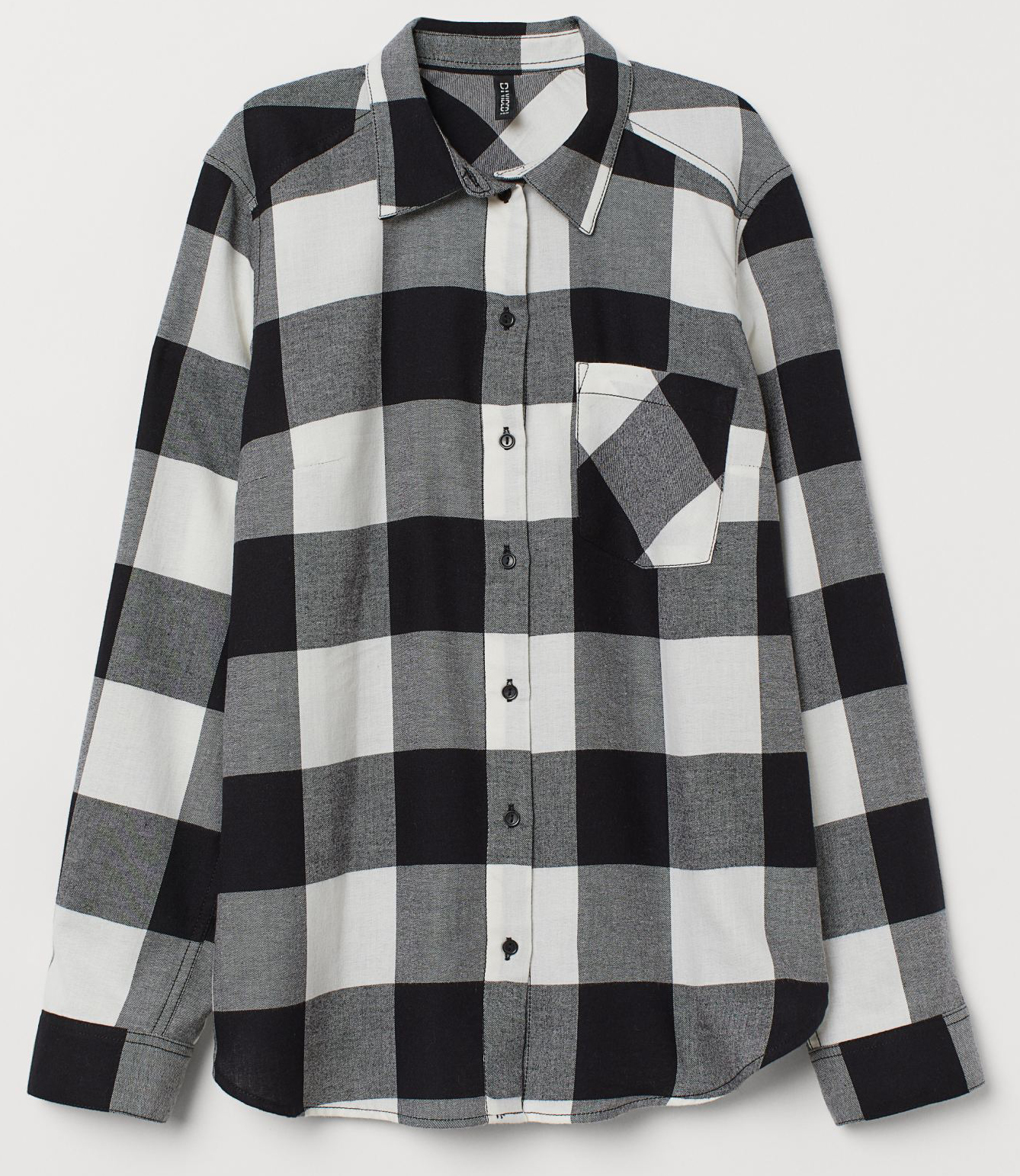 

Рубашка H&M 3012-6893650 36 Черная с белым