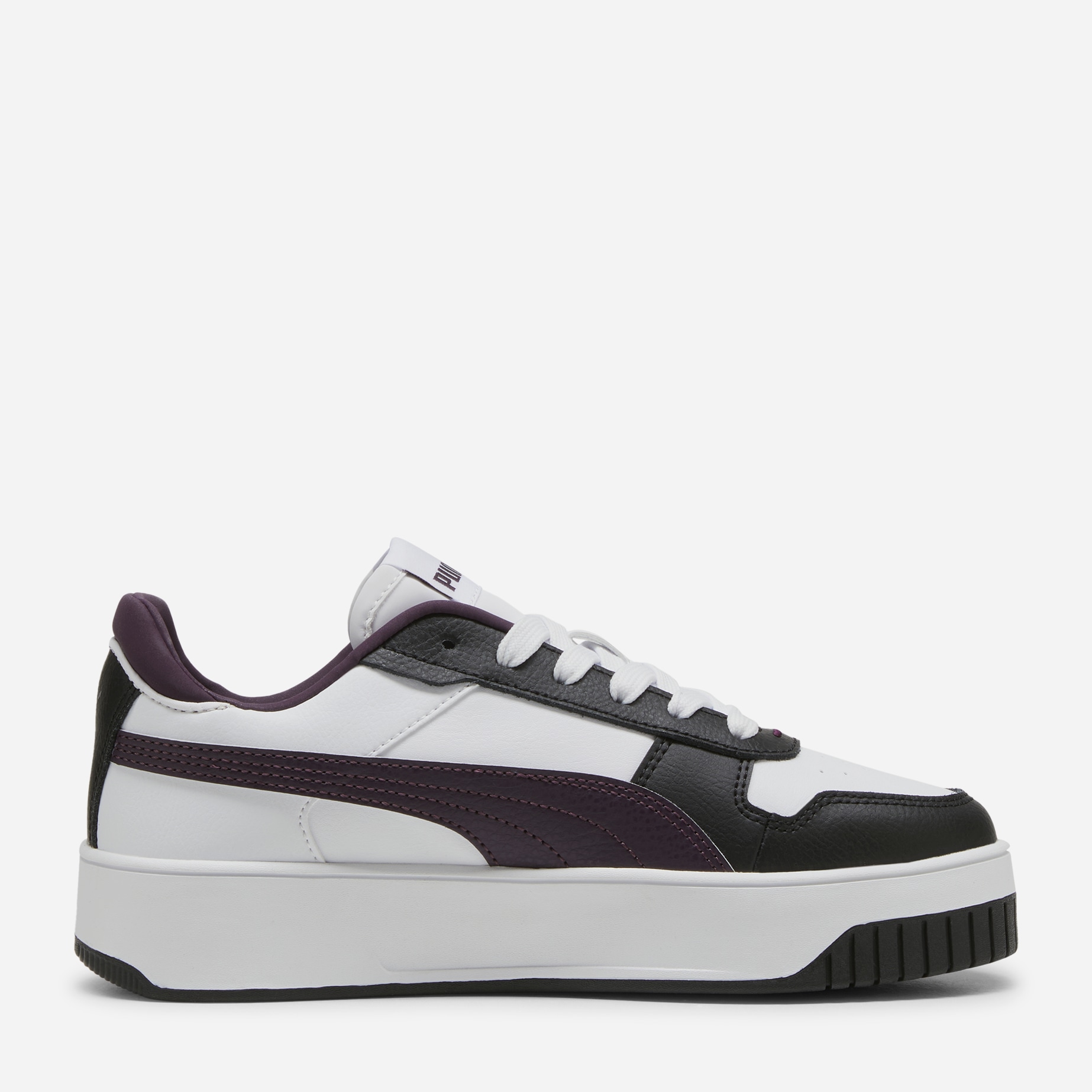 Акція на Жіночі кеди низькі Puma Carina Street 38939027 37 (4UK) 23 см Puma White-Midnight Plum-Puma Black від Rozetka