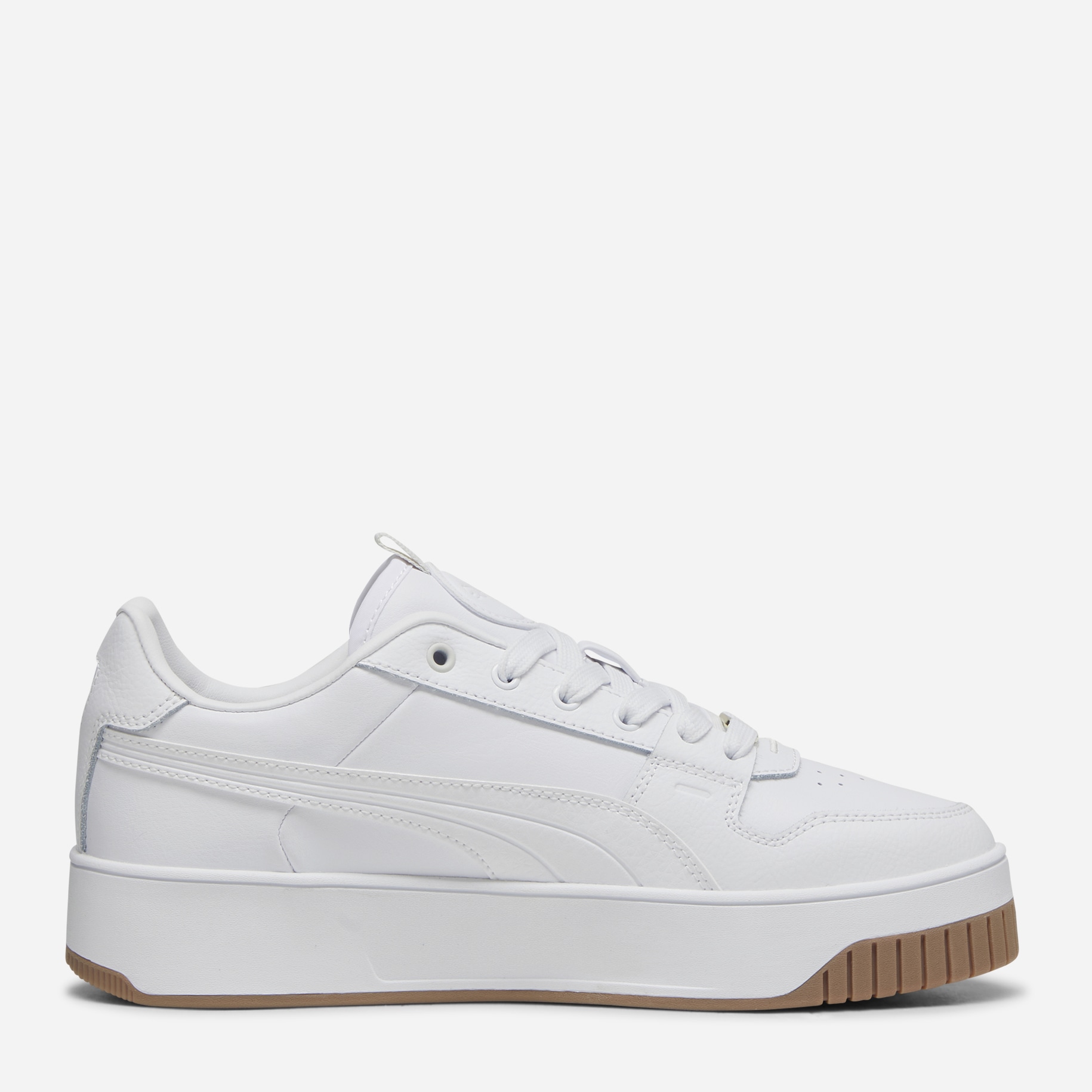 Акція на Жіночі кеди низькі Puma Carina Street Lux 39748701 37.5 (4.5UK) 23.5 см Puma White-Puma White-Puma Gold від Rozetka