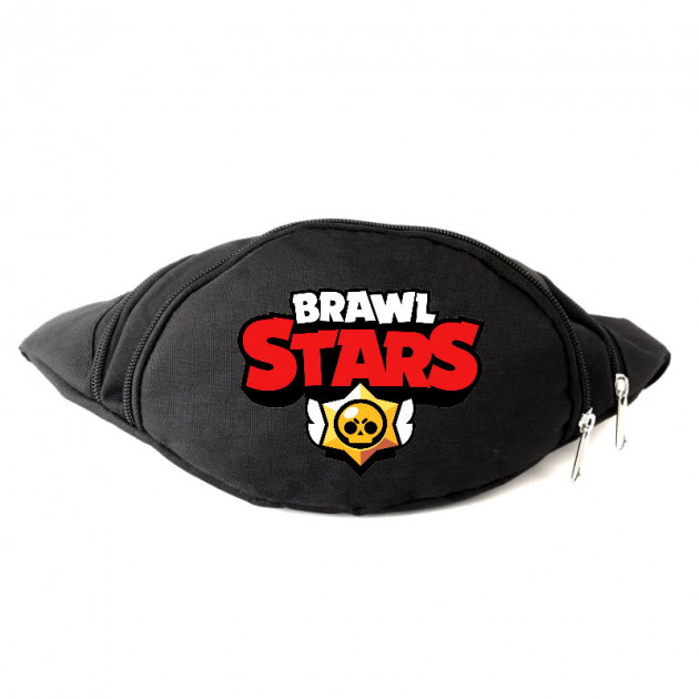 

Сумка Бананка MATE Бравл Старс Brawl Stars (BS-logo) черная