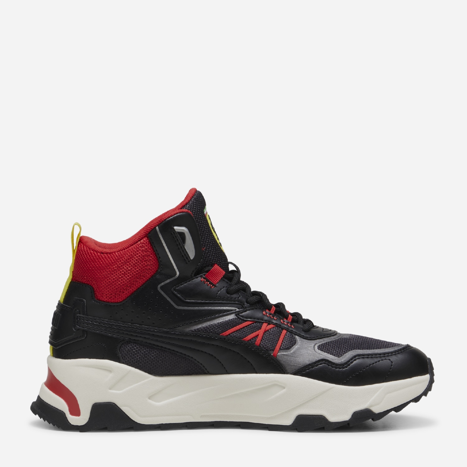 Акція на Чоловічі черевики зимові Puma Ferrari Trinity Mid WTR 30857601 40.5 (7UK) 26 см Puma Black-Rosso Corsa від Rozetka